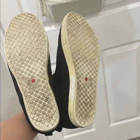 Blondo Black Suede Wedge Sneaker Booties - Picture 2 of 8